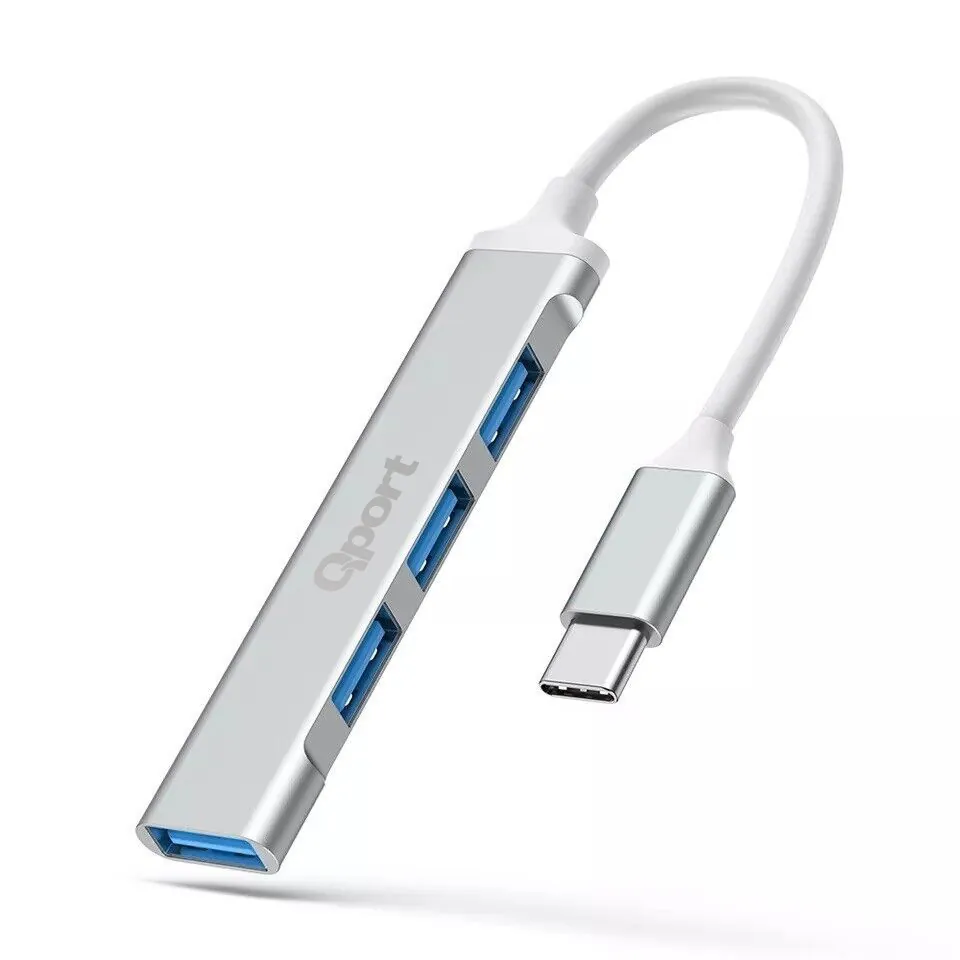 Qport Q-TUC05 Type-C to 4 Port Metal USB Çoklayıcı