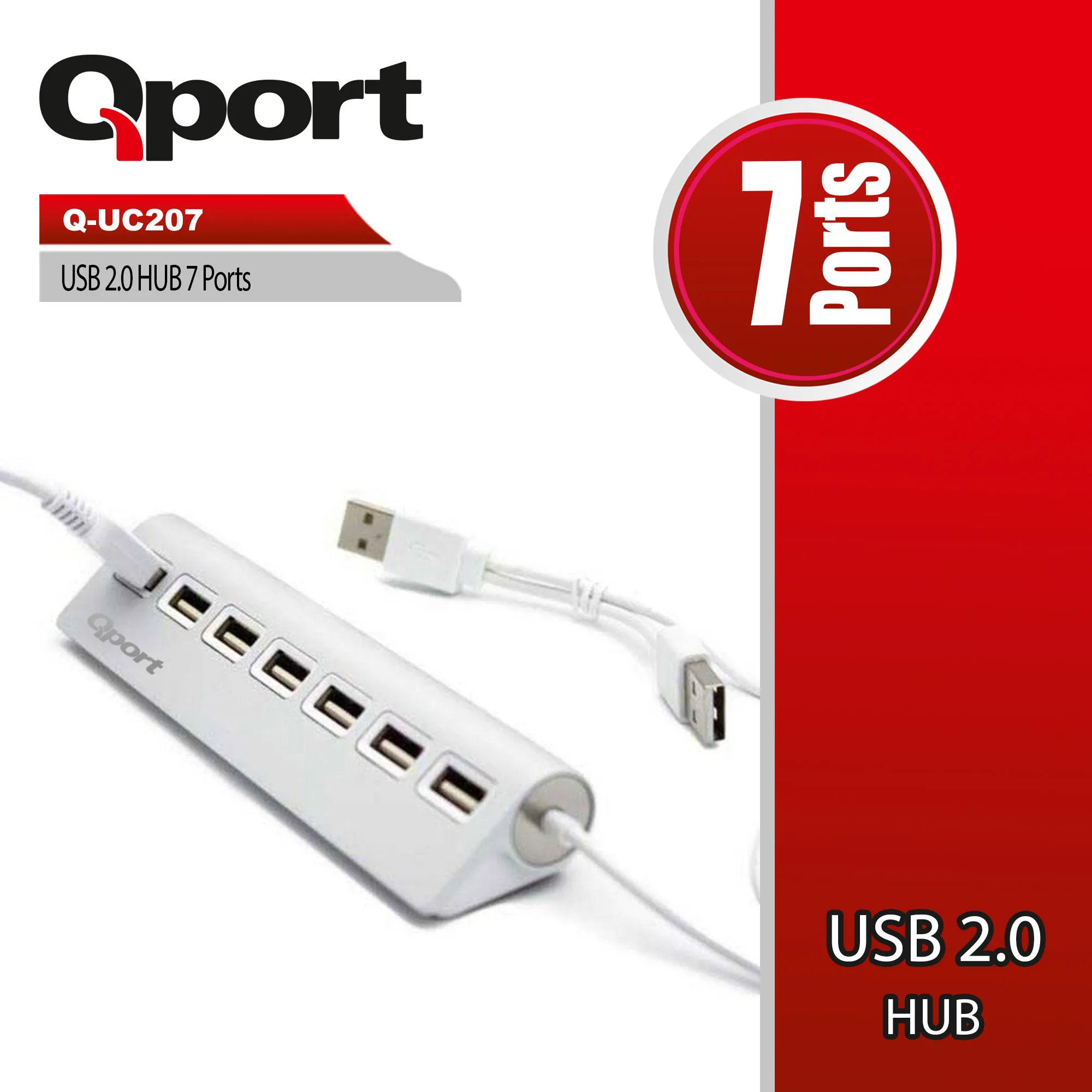 Qport Q-UC207 7 Port Metal USB Çoklayıcı