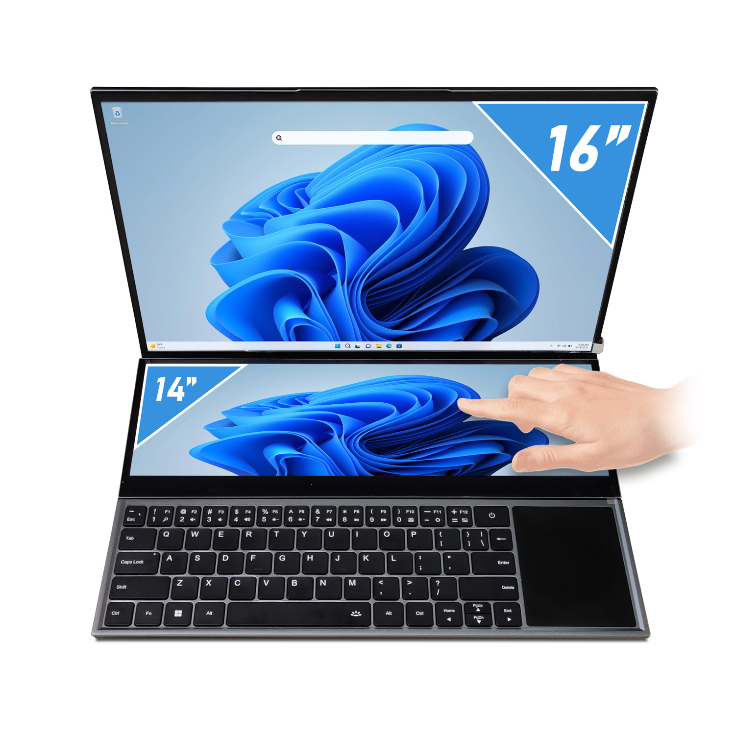 Quadro Diamond Duo DS1630 i7-10850H 16GB 512GB SSD 16" DOS +14" Dok Dual Ekran