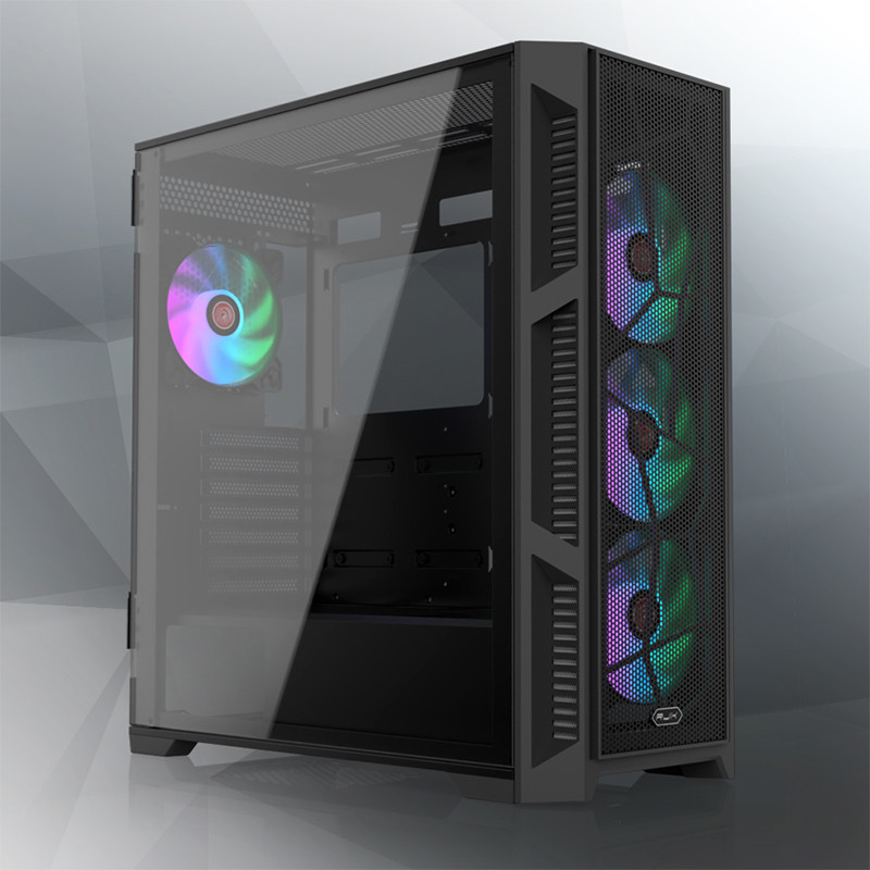 Raijintek Usb3.0 4x12cm Argb Fan Temperli Cam Atx Siyah Kasa