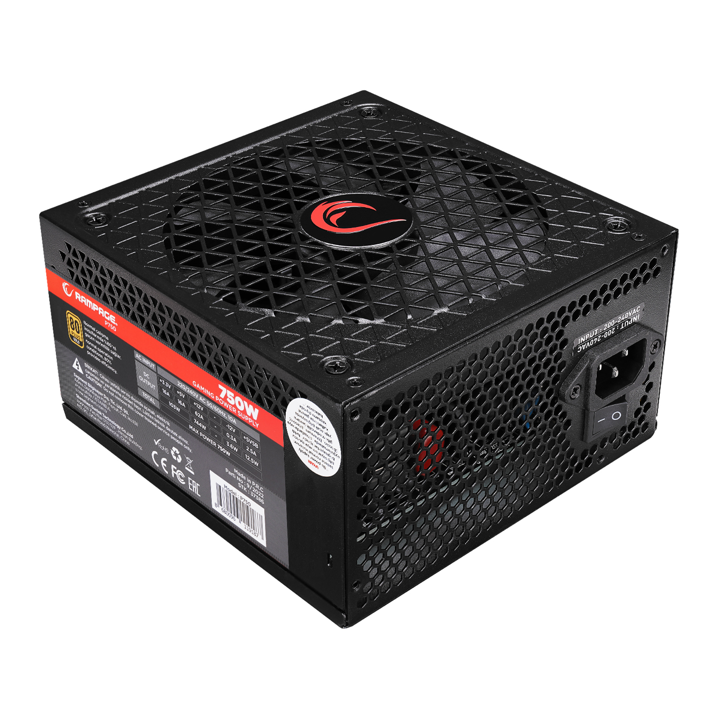Rampage P750 750W 80+ Gold 14cm Fan Gaming Güç Kaynağı