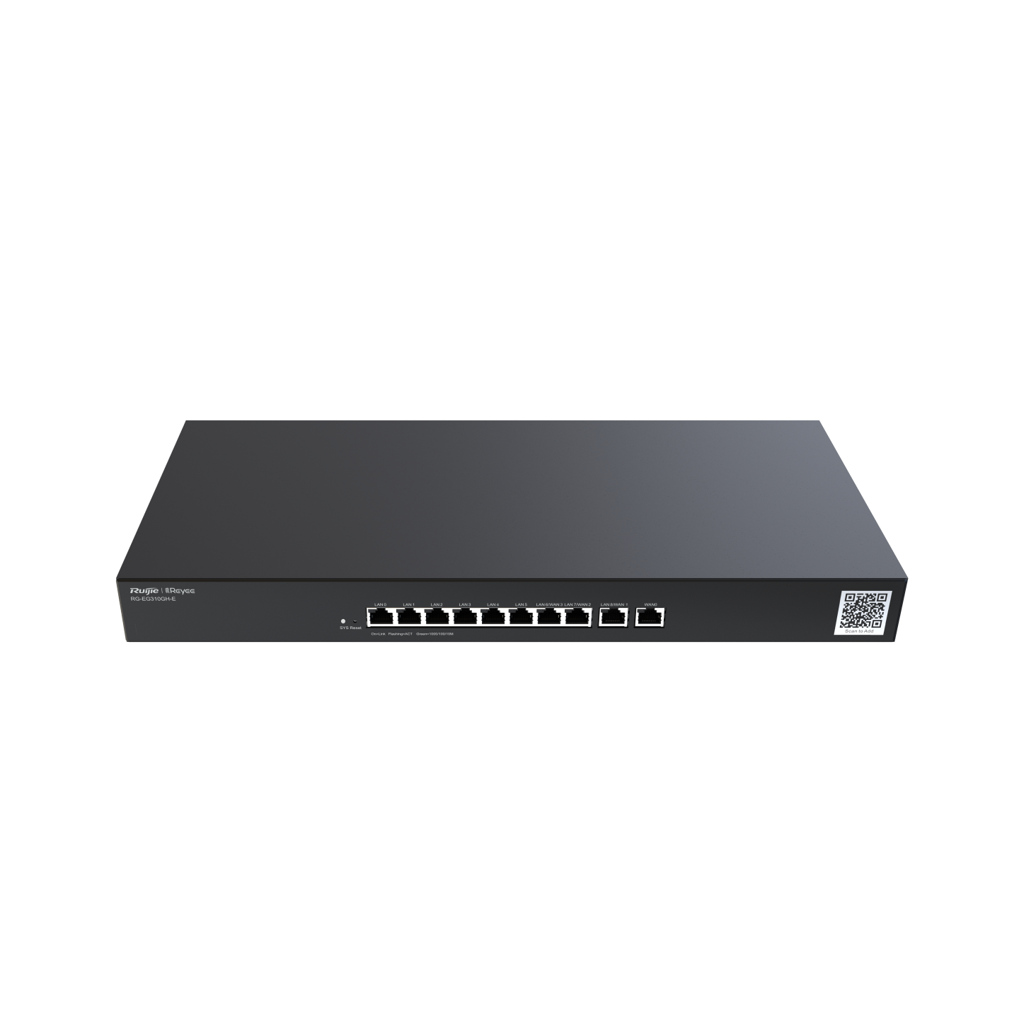 Ruijie Reyee RG-EG310GH-E 10 Port 10/100/1000 1.5Gbps 350 Kullanıcı 64VPN Router