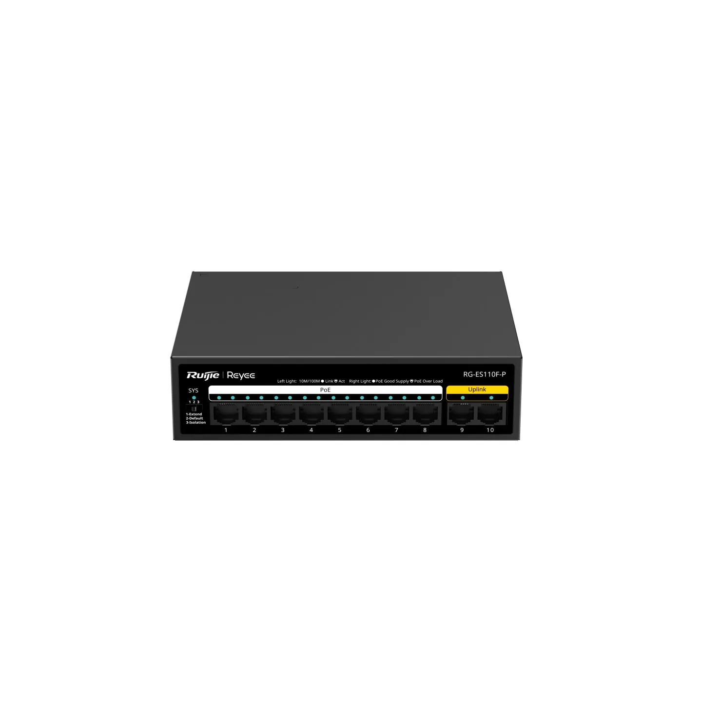 Ruijie Reyee RG-ES110F-P 10 Port FE 8xPoE 110W Yönetilemez Switch