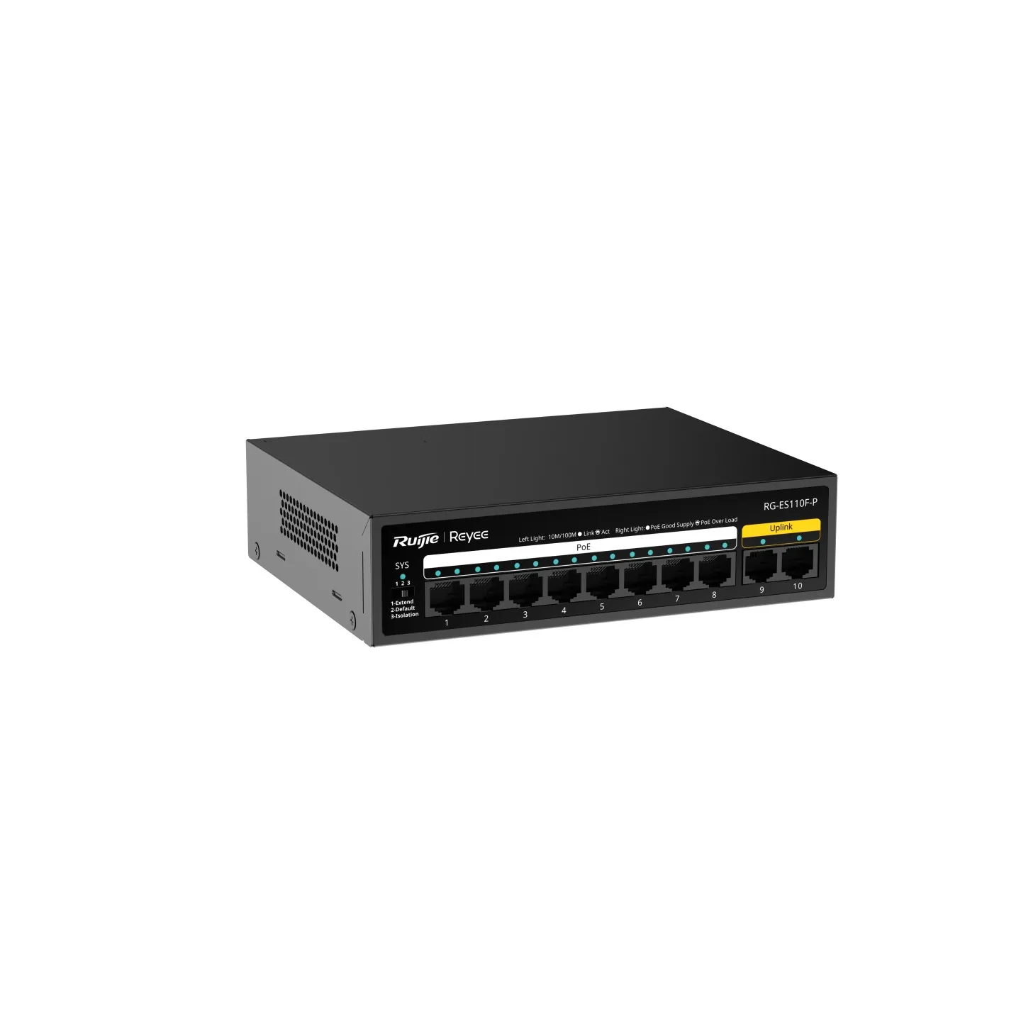 Ruijie Reyee RG-ES110F-P 10 Port FE 8xPoE 110W Yönetilemez Switch