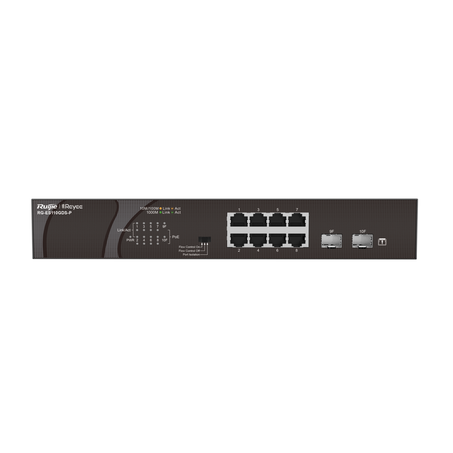 Ruijie Reyee RG-ES110GDS-P 8 Port 10/100/1000 8 Port PoE 120W Yönetilemez Switch