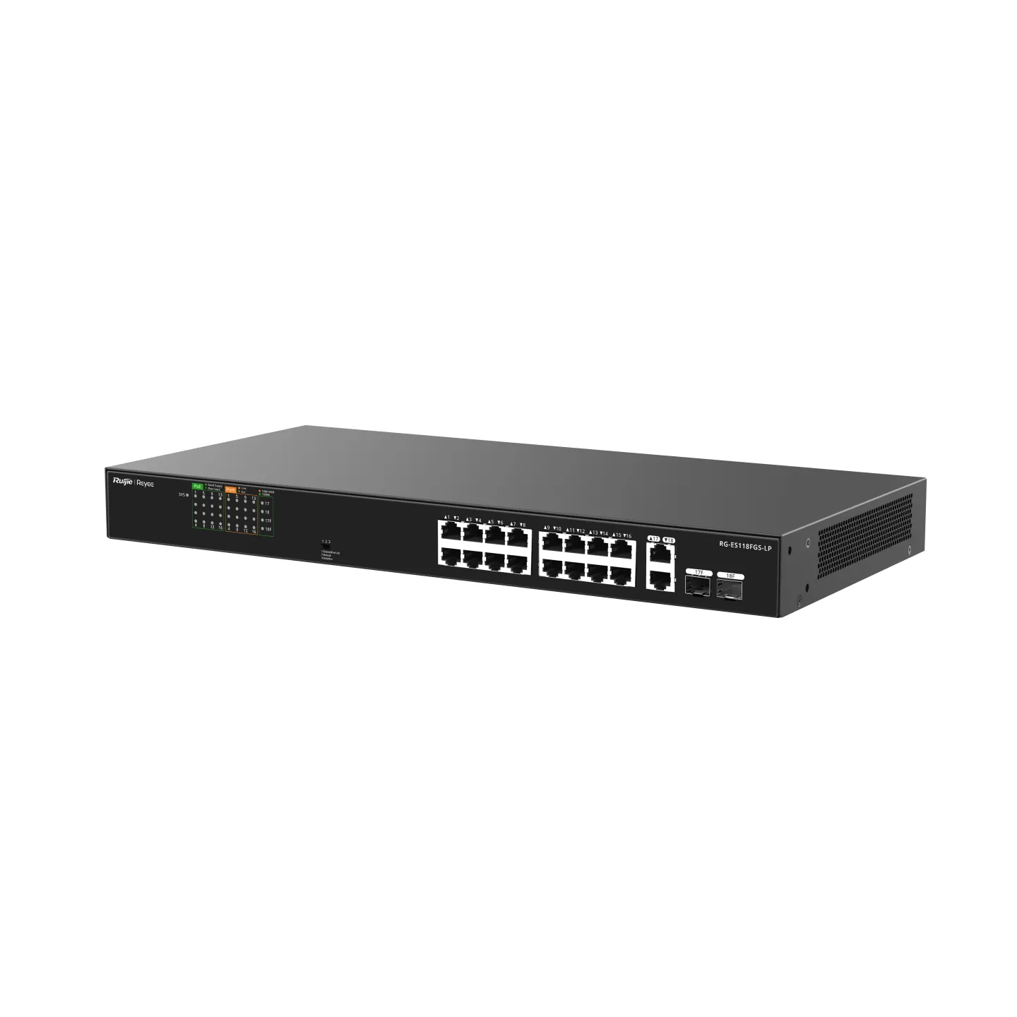 Ruijie Reyee RG-ES118FGS-LP 16 Port FE PoE 120W +2GE +2COMBO Yönetilemez Switch