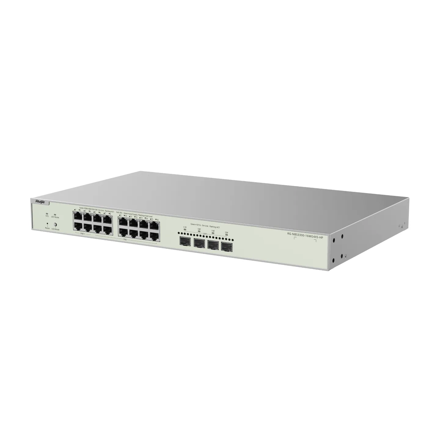 Ruijie Reyee RG-NBS3300-16MG4XS-HP 16x Multi-Gigabit +4xSFP+ Yönetilebilir Switch