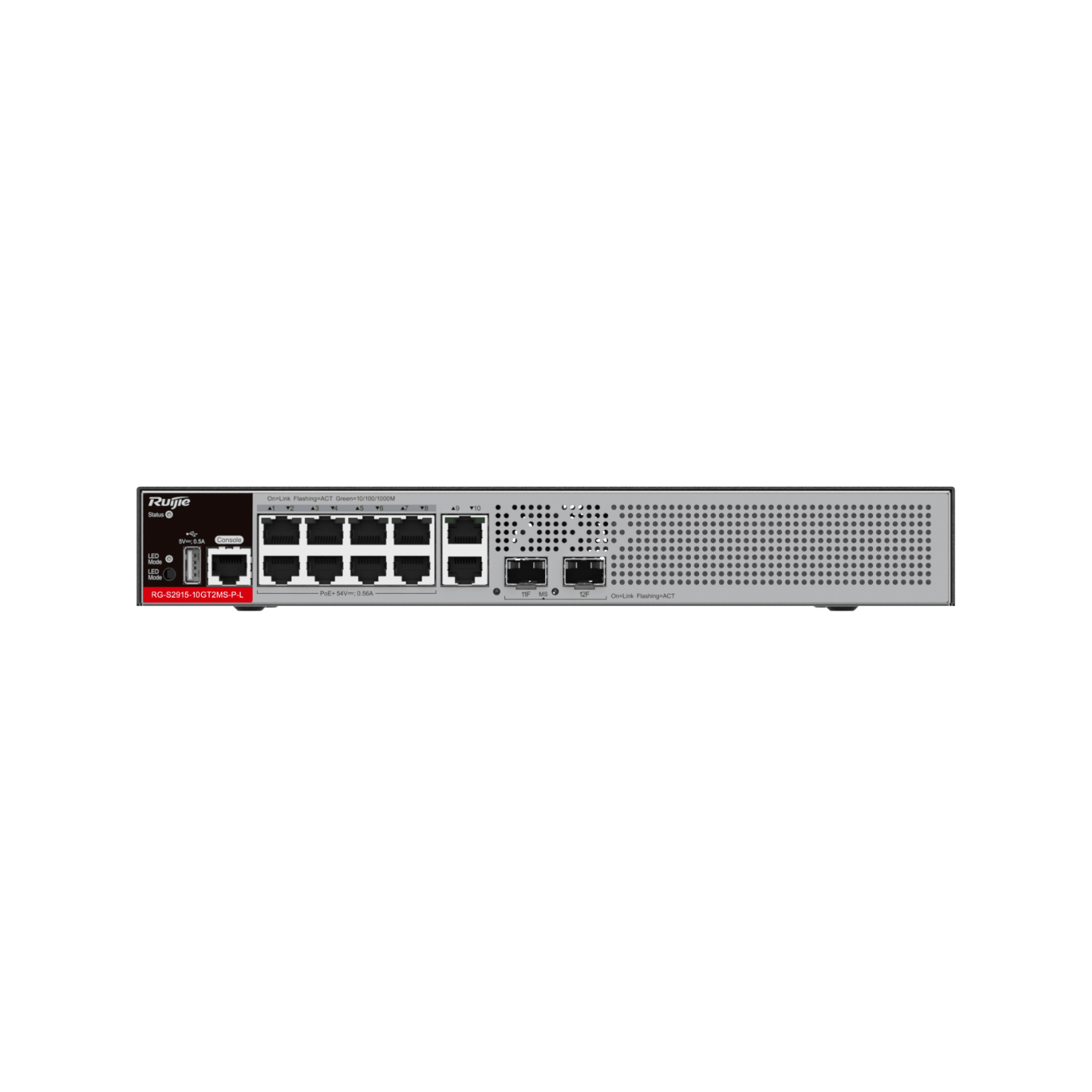 Ruijie RG-S2915-10GT2MS-P-L 10 Port Gigabit 8xPoE 125W +2x2.5G SFP Yönetilebilir Anahtarlamalı Şecere