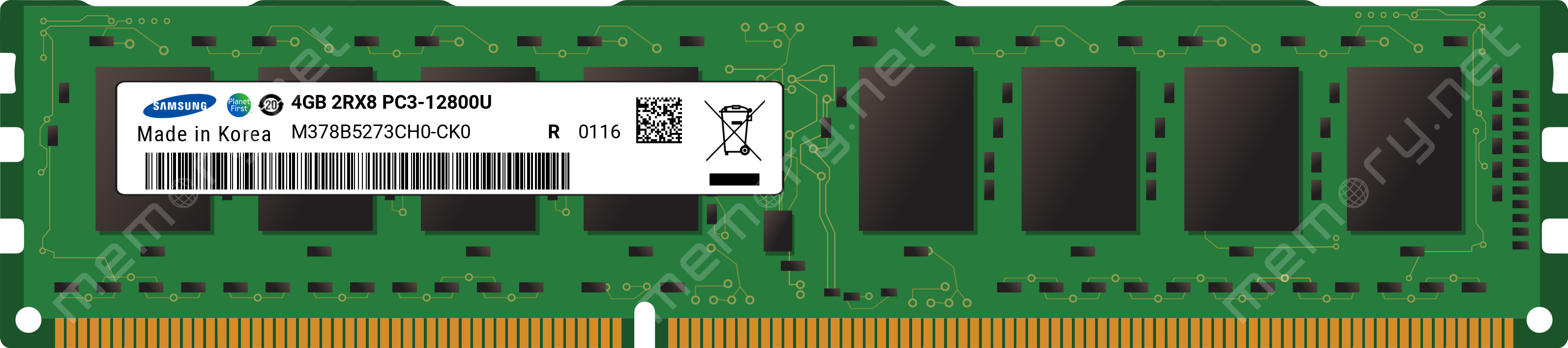 Samsung 4 Gb Ddr3 1600mhz 1.35v Kutusuz (M378B5273CH0-CK0)