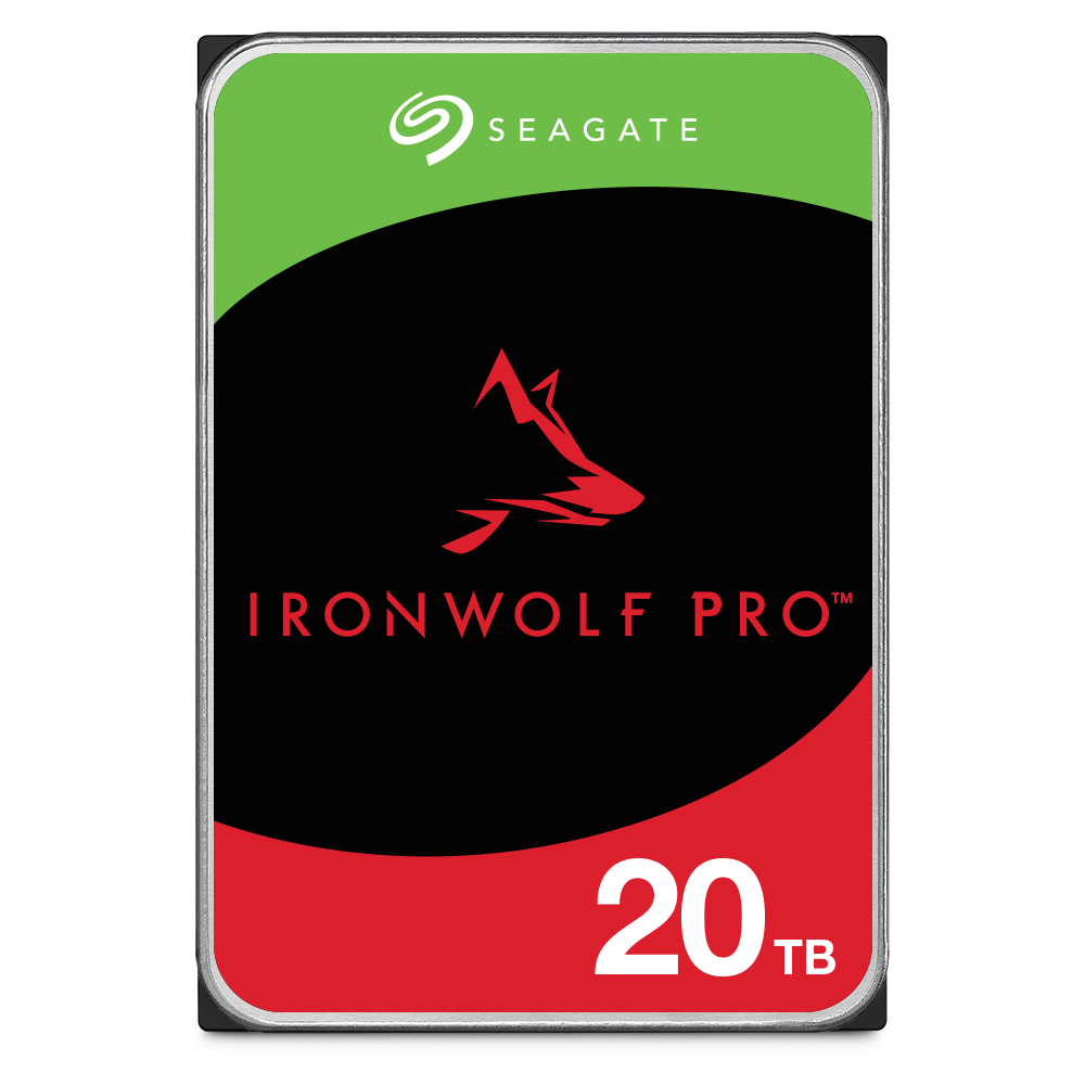 Seagate IronWolf Pro 20 TB 7200 RPM 256 MB SATA3 550 TB/Y RV NAS (ST20000NT001)