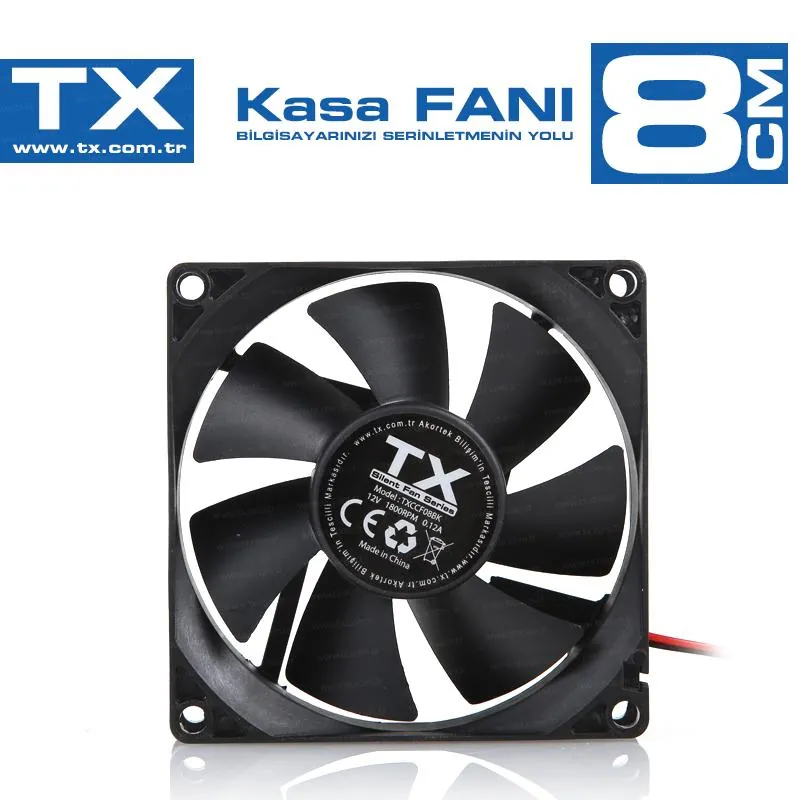 Siyah Kasa Fanı 80mm (TXCCF08BK)
