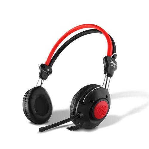 Snopy Sn-58 Mikrofonlu Kulaklık Siyah-Kırmızı