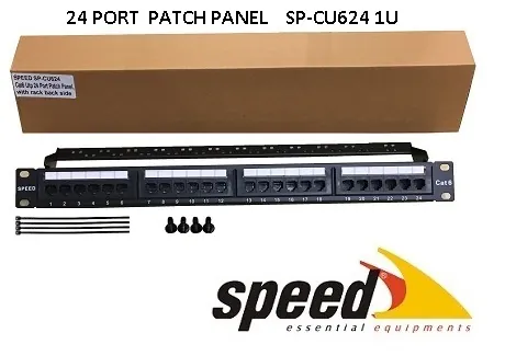 Speed SP-CU624 24 Port Cat6 UTP Dolu Patch Panel