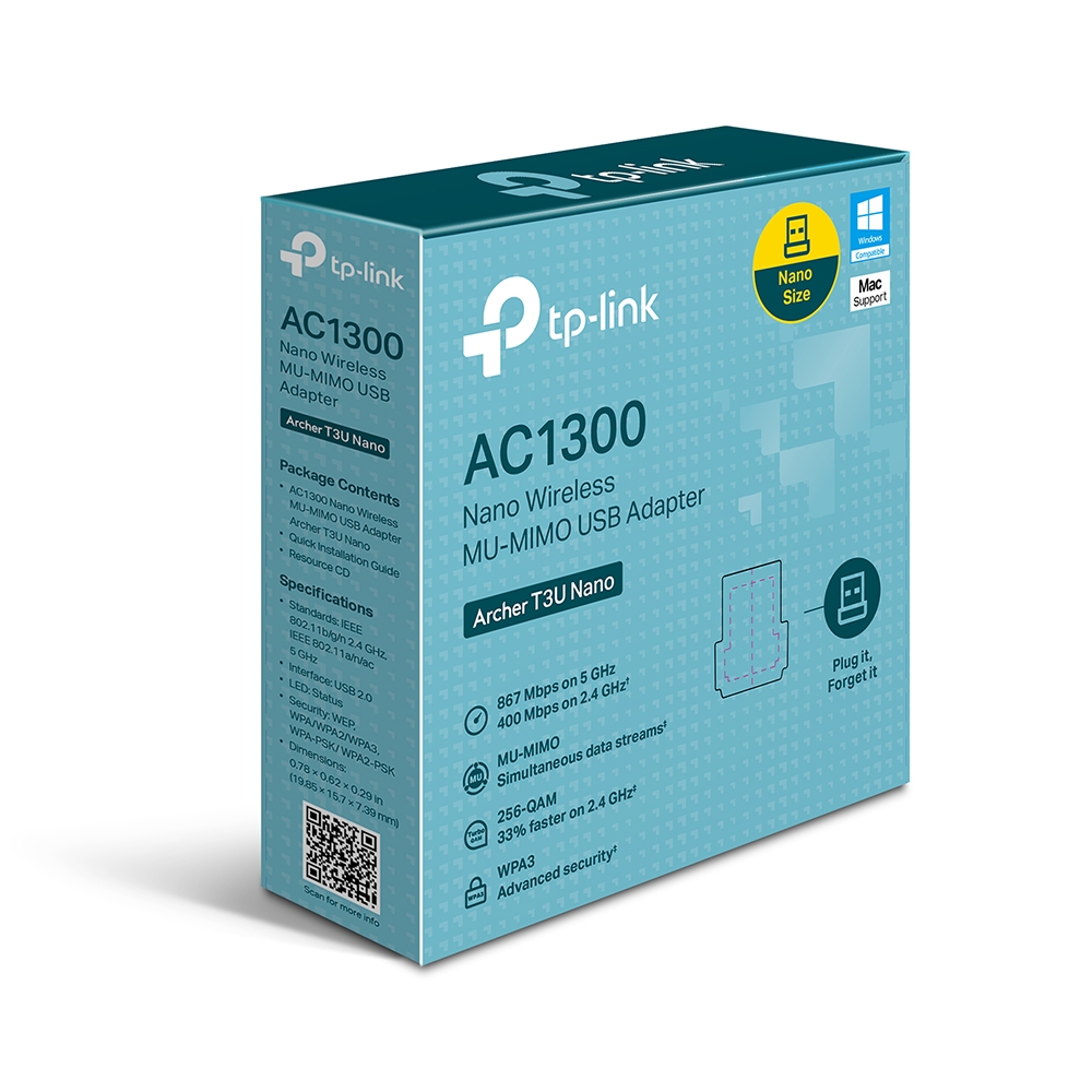 Tp-Link Archer T3U Nano AC1300 Dual Band MU-MIMO USB Adaptör