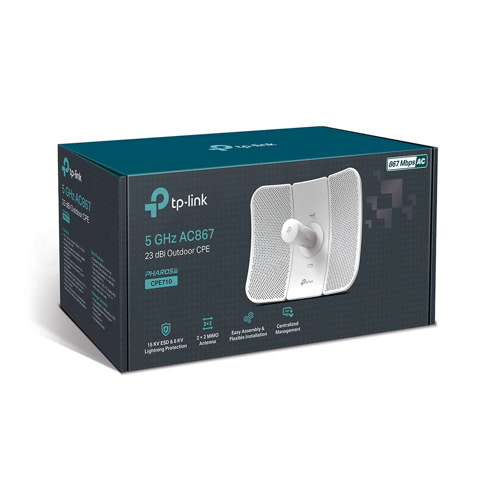 Tp-Link Cpe710 1 Port 867Mbps 5GHz 23dBi Outdoor Poe Access Point