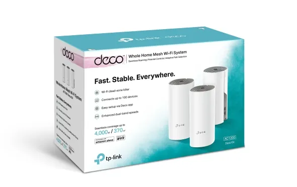 Tp-Link Deco E4 AC1200 Ev Wi-Fi Sistemi (Üçlü Paket)