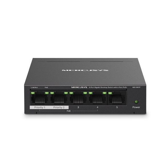 Mercury MS105GP 5 Port 10/100/1000 4 Port 65W PoE Yönetilemez Switch