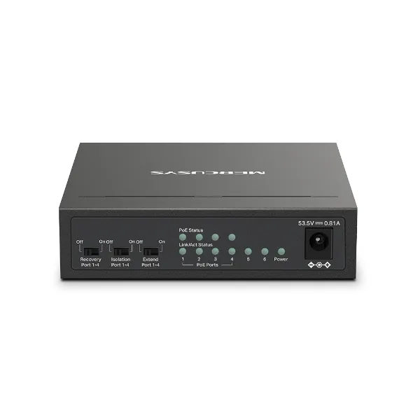 Tp-Link Mercusys MS106LP 6 Port 10/100 4 Port 40W PoE Yönetilemez Switch