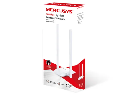 TP-Link Mercusys MW300UH 300Mbps Yüksek Kazançlı Kablosuz USB Adaptor