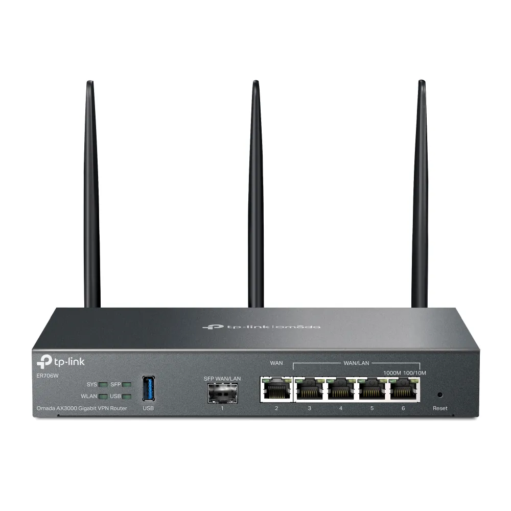 Tp-Link Omada Er706w 6 Port Ax3000 5GHz 3x4.5dbi Vpn Router
