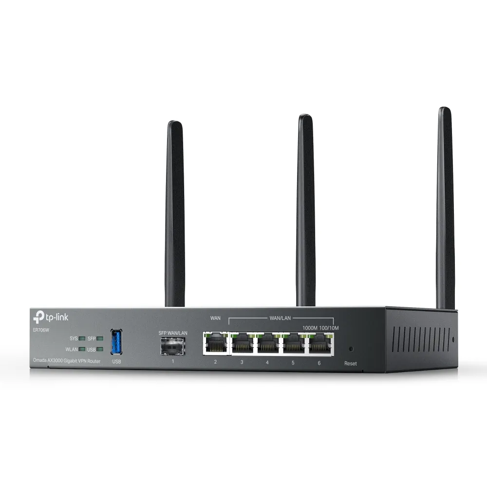 Tp-Link Omada Er706w 6 Port Ax3000 5GHz 3x4.5dbi Vpn Router