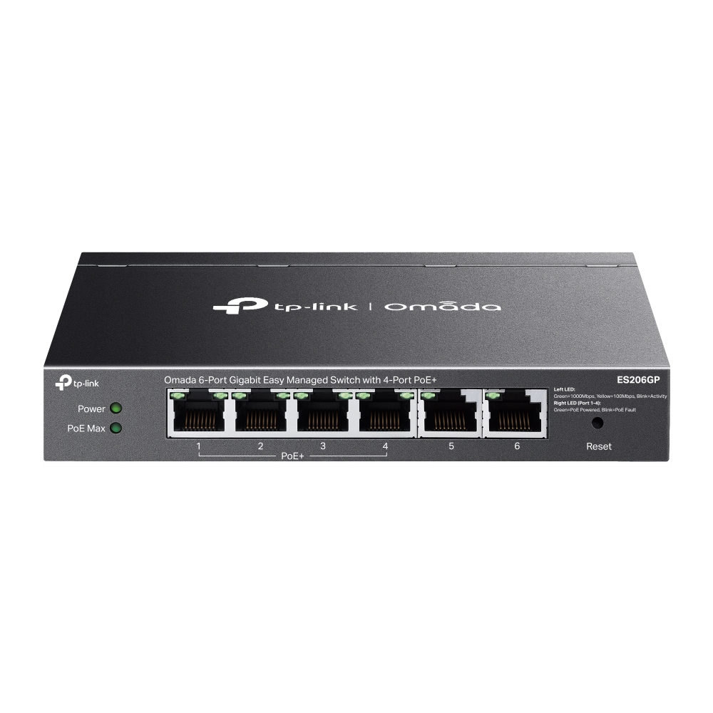 Tp-Link Omada Es206gp 6 Port 10/100/1000 4xPoe 65W Yönetilebilir Switch