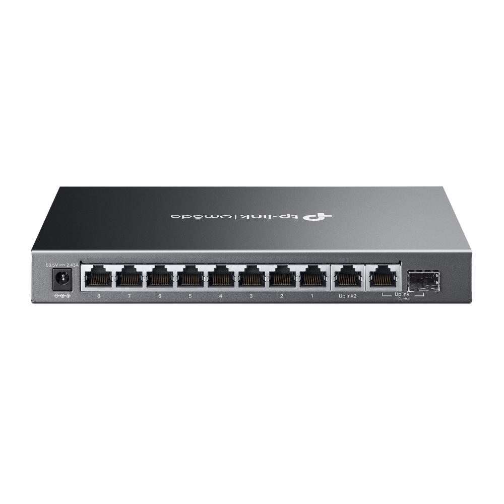 Tp-Link Omada Es210GMP 10 Port 10/100/1000 8xPoE 123W +1SFP Yönetilebilir Switch