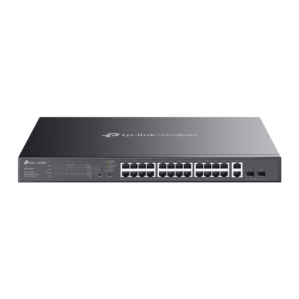Tp-Link Omada Es228Gmp 28x 10/100/1000 24xPoe 384W +2Sfp Yönetilebilir Switch