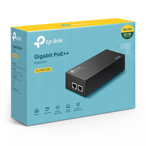 Tp-Link TL-Poe170S 2 Port 10/100/1000 LAN Poe++ Enjektör