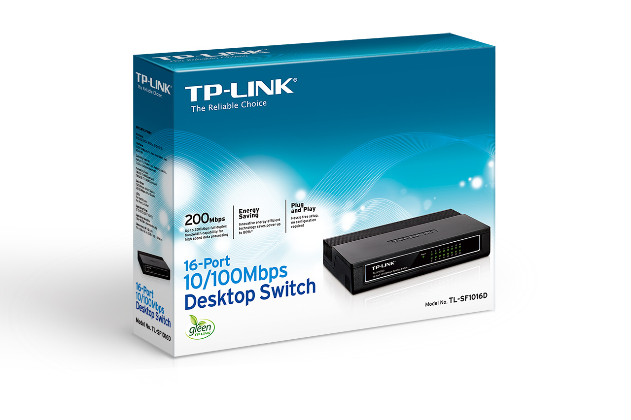 Tp-Link TL-SF1016D 16 Port 10/100 Yönetilemez Switch