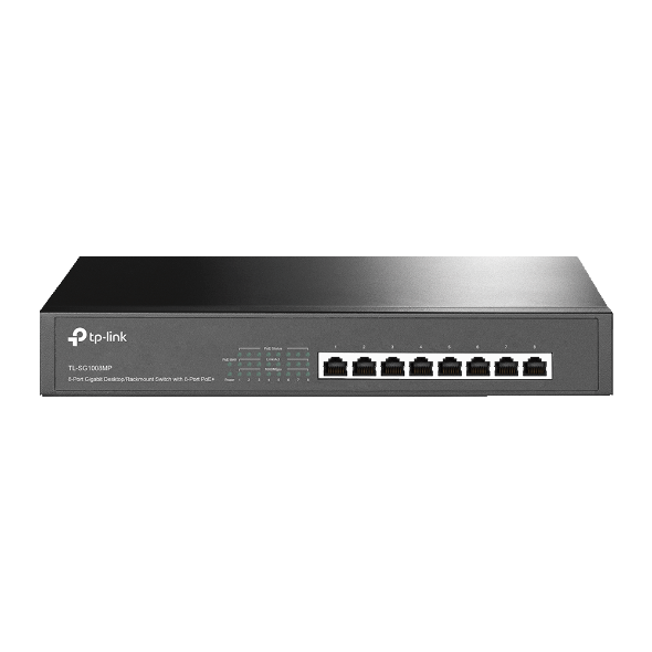 Tp-Link TL-SG1008MP 8 Port 10/100/1000 126W 8xPoE Rackmount Metal Kasa Switch
