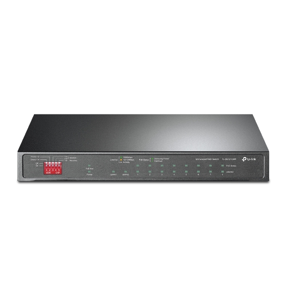 Tp-Link TL-SG1210MP 9 Port 10/100/1000 123W 8xPoE +1SFP Yönetilemez Switch