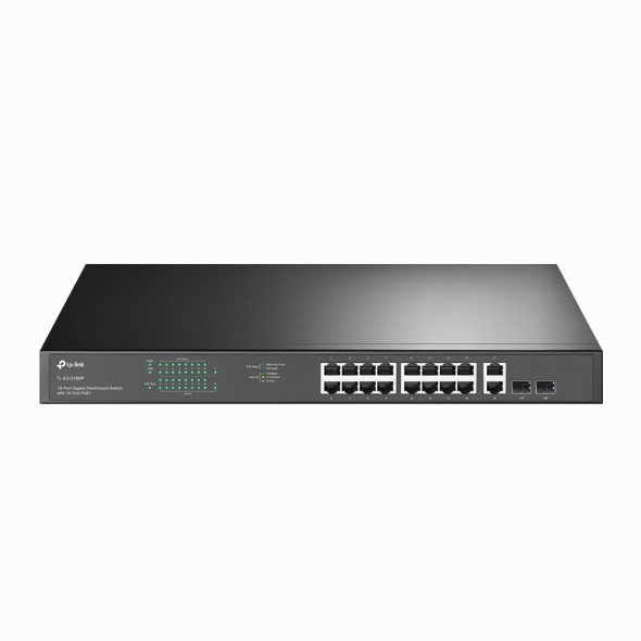 Tp-Link TL-SG1218MP 18 Port 10/100/1000 16xPoE +2SFP 250W Yönetilmez Switch