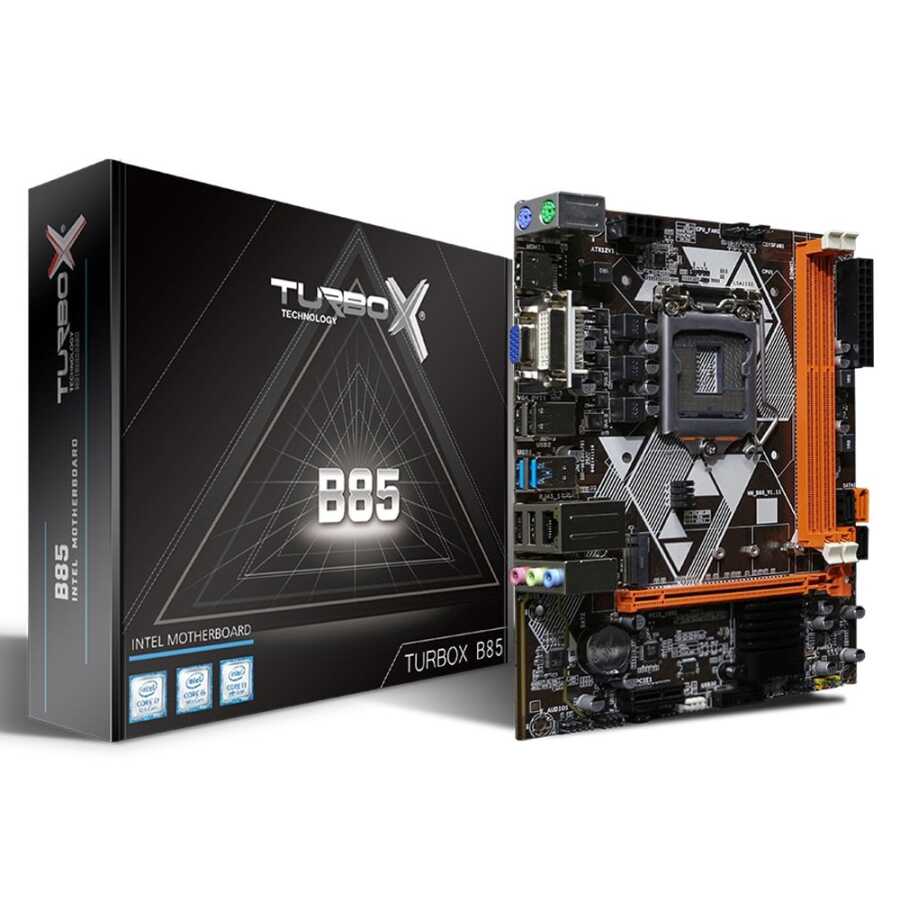 Turboks Workteam B85 (H81) 1150P DDR3 Ses LAN HDMI/DVI/VGA SATA3 USB3.0 mATX