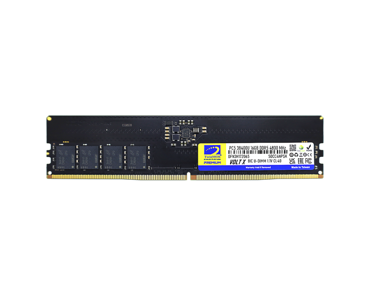 Twinmos 16 Gb Ddr5 4800mhz Cl40 1.1v (TMD516GB4800U40)