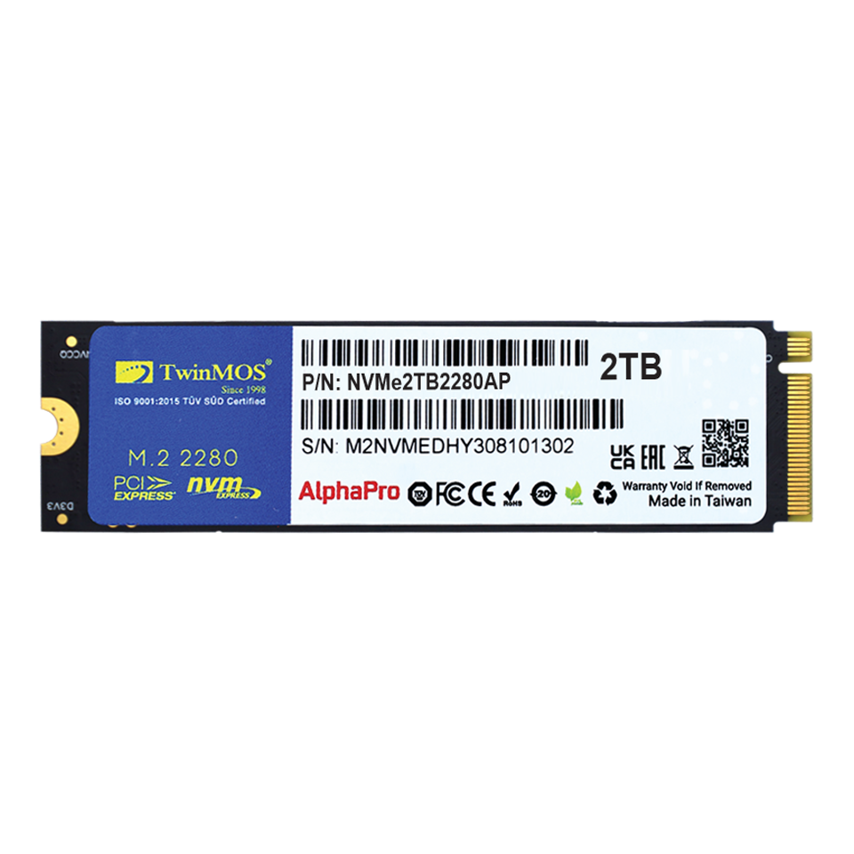Twinmos 2 TB NVMe SSD 3600/3250 (NVMe2TB2280AP)