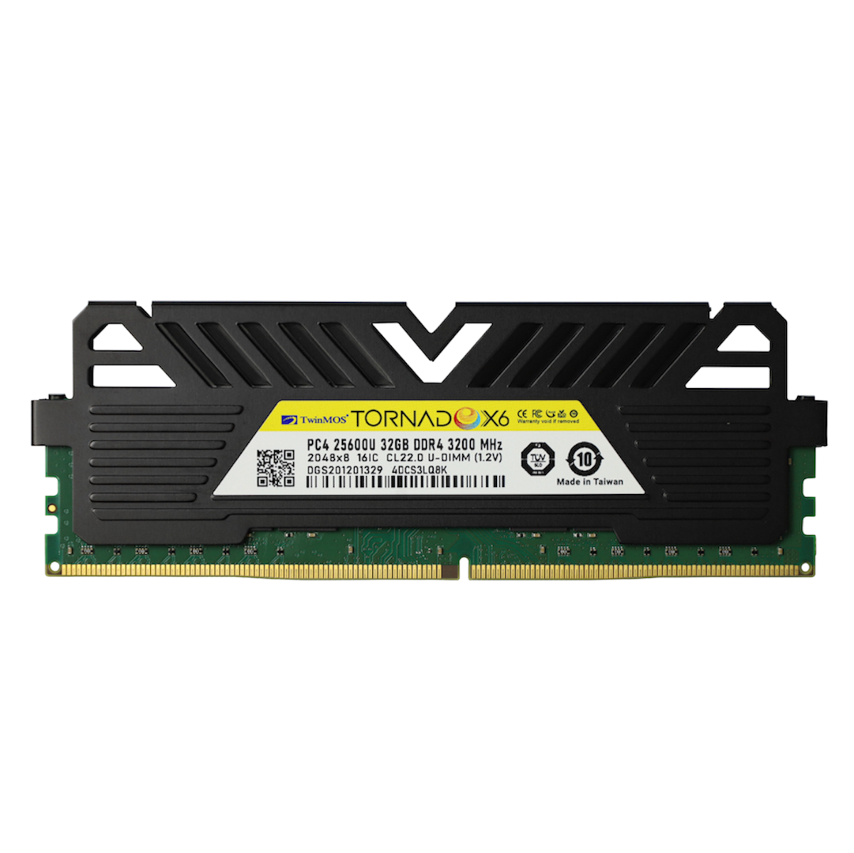 Twinmos Tornadox6 32 Gb Ddr4 3200mhz Cl22 1.2v Soğutuculu (TMMDD432GB3200DKBX6)