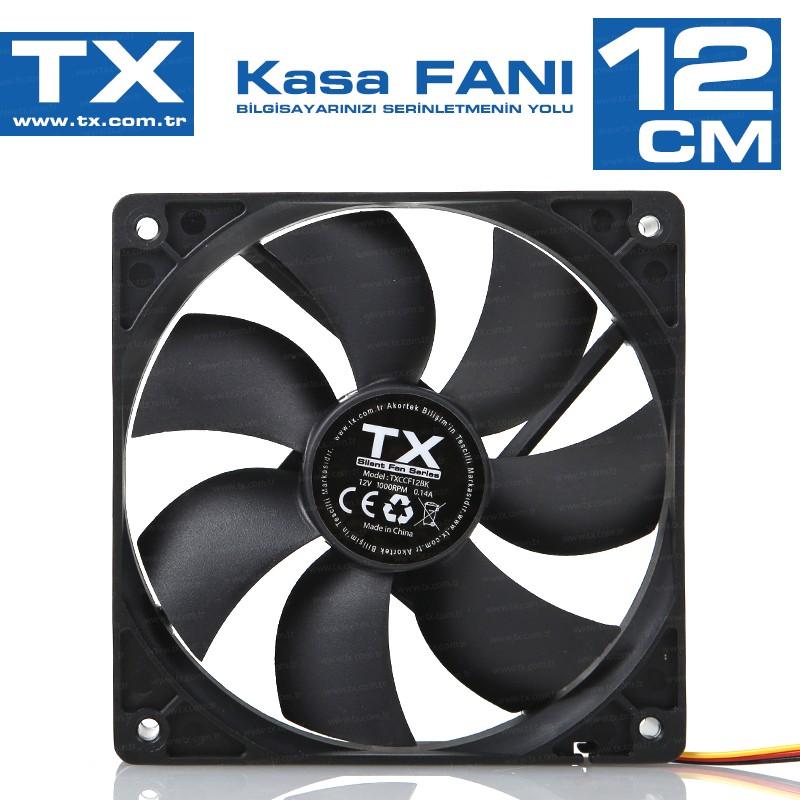 Tx 12cm Siyah Kasa Fanı 120mm (Txccf12bk)