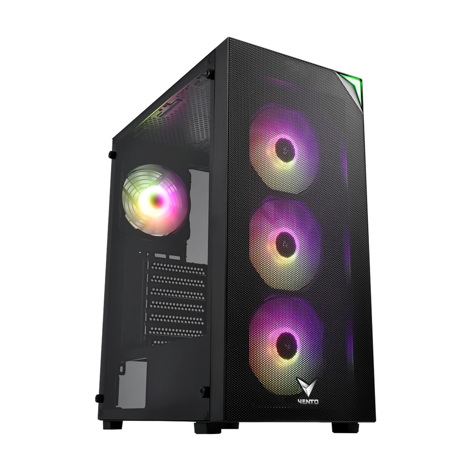 Vento VG3400S USB3.0 4x12cm RGB Fan Siyah E-ATX Kasa (PSU Yok)